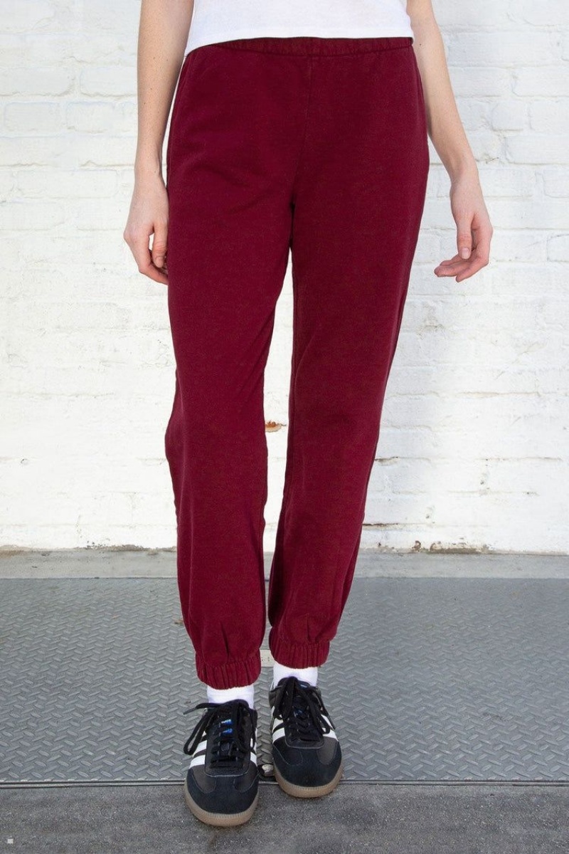 Pantalon Survêtement Brandy Melville Rosa Bordeaux | CRA-49628250